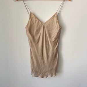 Ralph Lauren Purple Label 100% Silk Camisole Tank Top Size 6 Champagne Crepe
